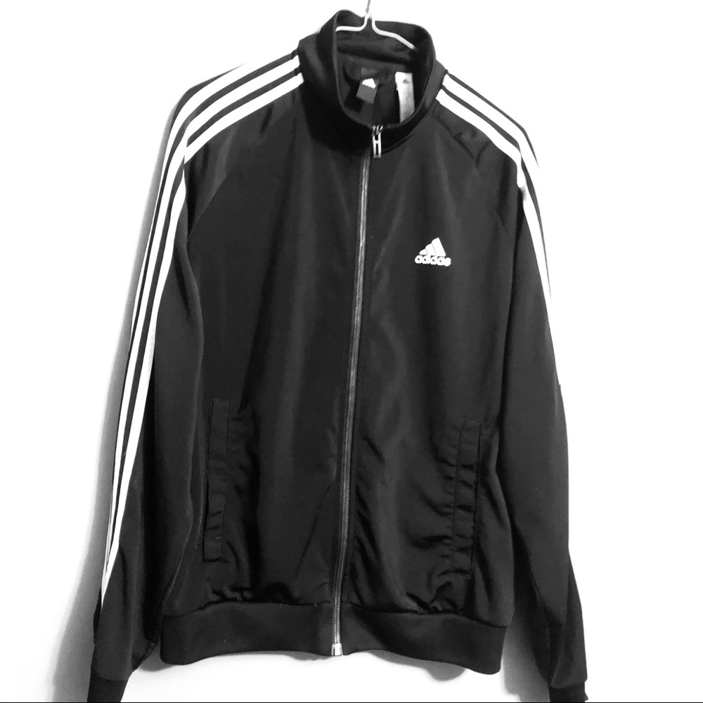 Adidas Classic black and white track jacket